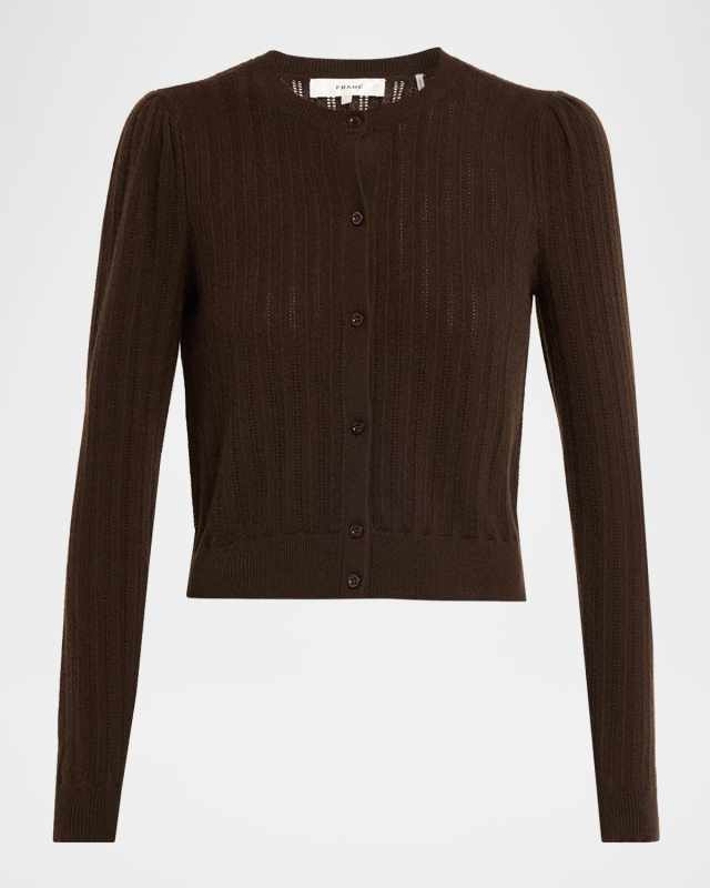 The Ladder Pointelle Cashmere Cardigan